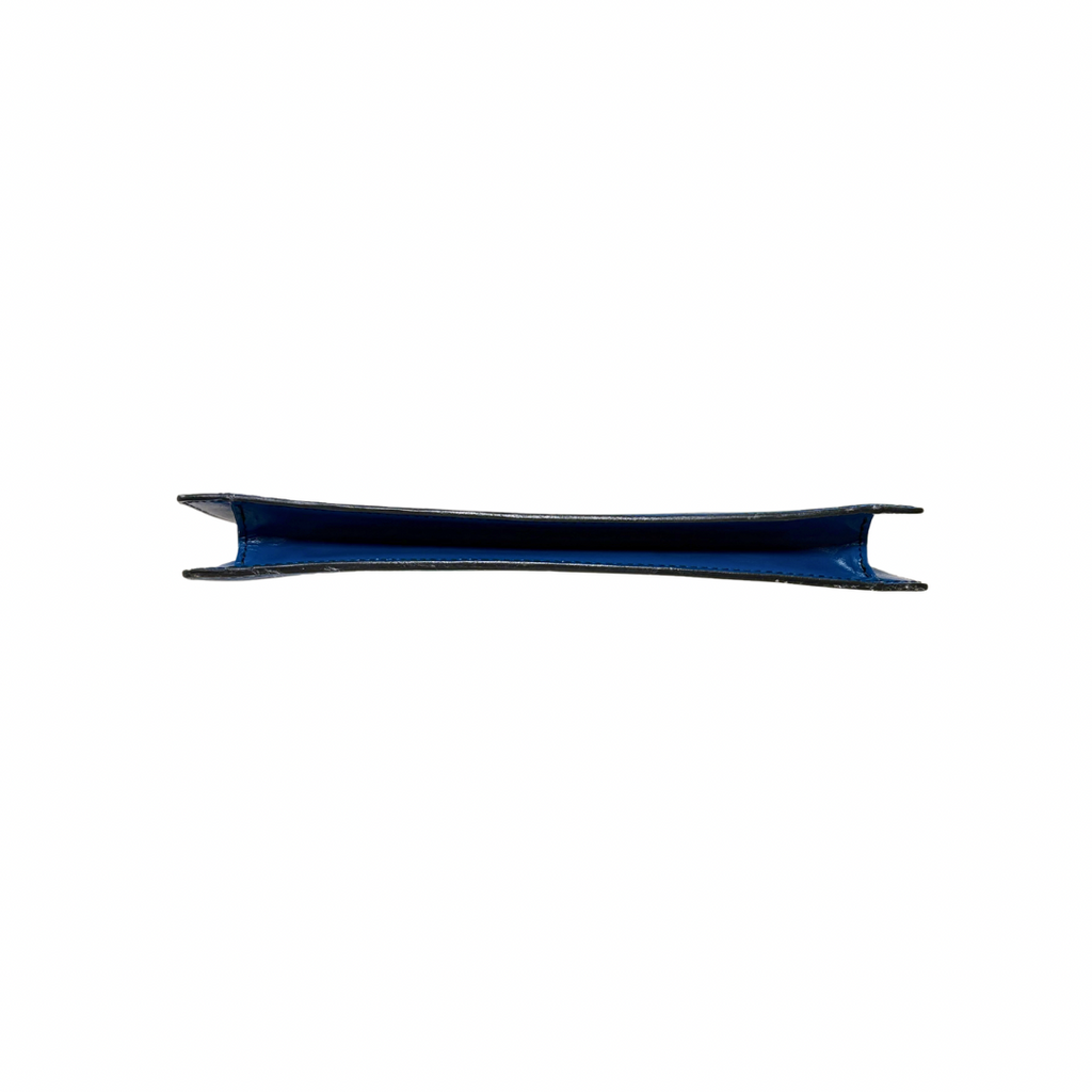 Montaigne 23 Clutch Bag Epi Leather Toledo Blue Gold Hardware