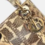 Mini Lady Dior Python Snakeskin Gold Hardware