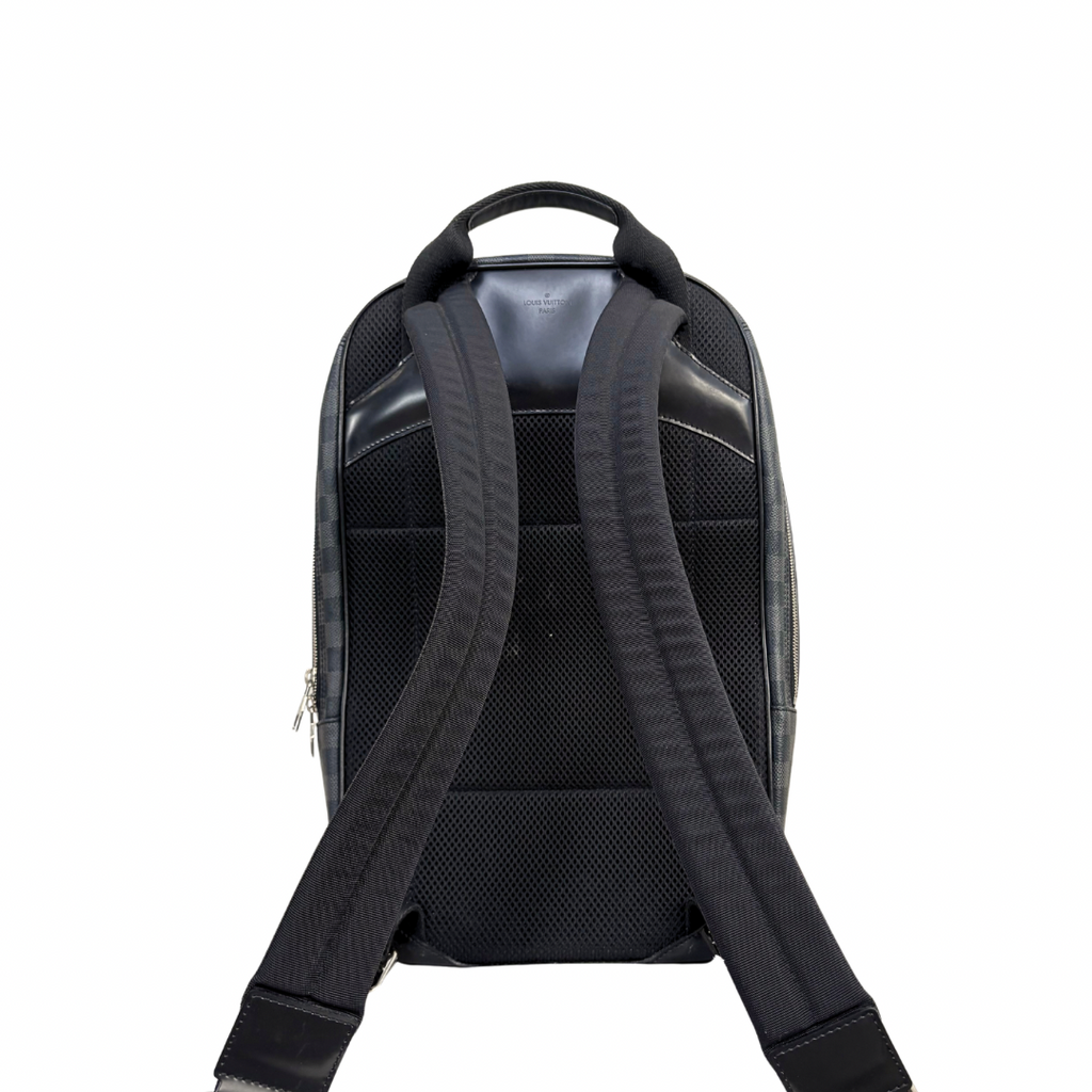 Damier Graphite Canvas Backpack Black Silver Hardware