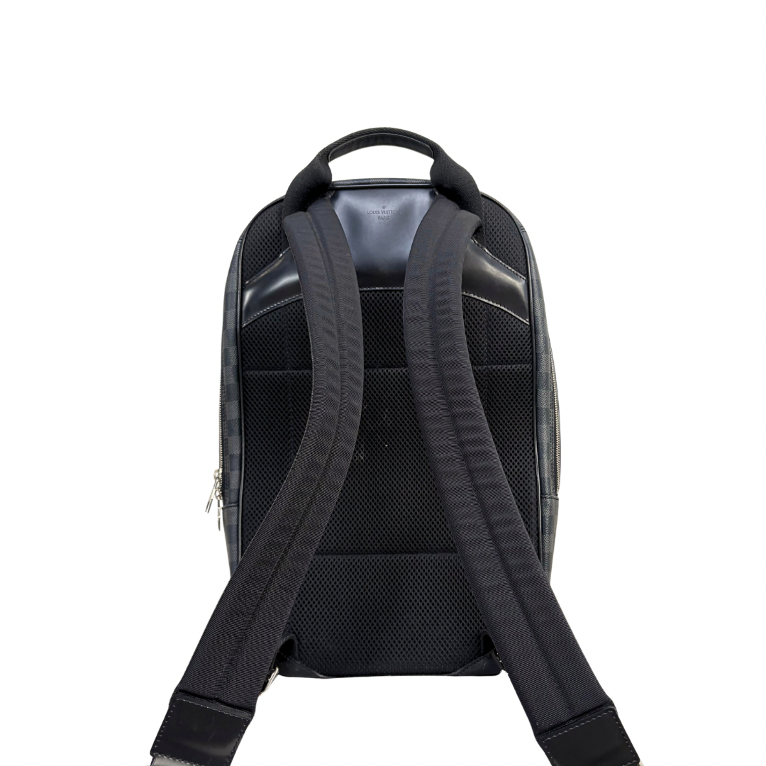 Damier Graphite Canvas Backpack Black Silver Hardware
