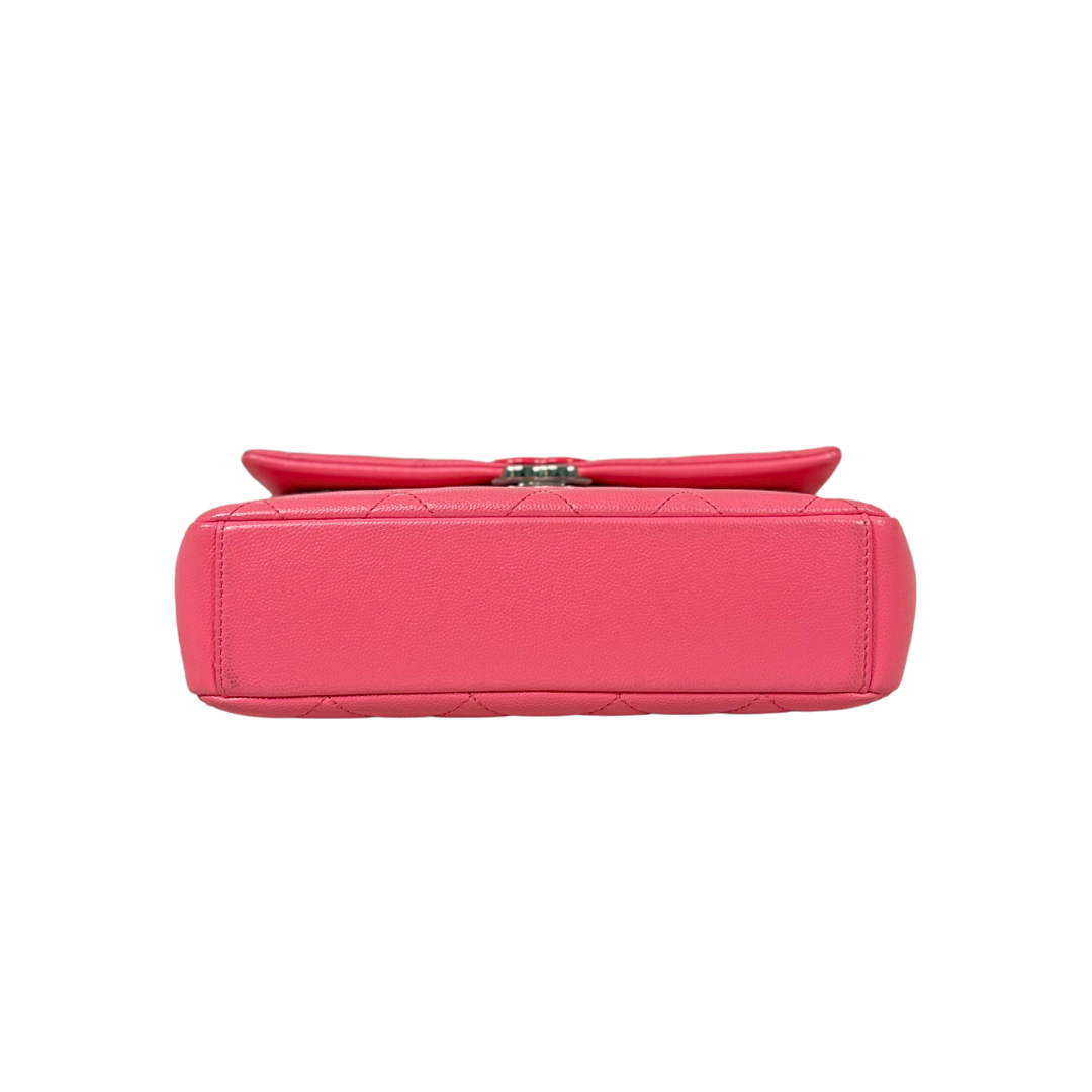 Runway All Pink Flap Bag Caviar Leather Series 30