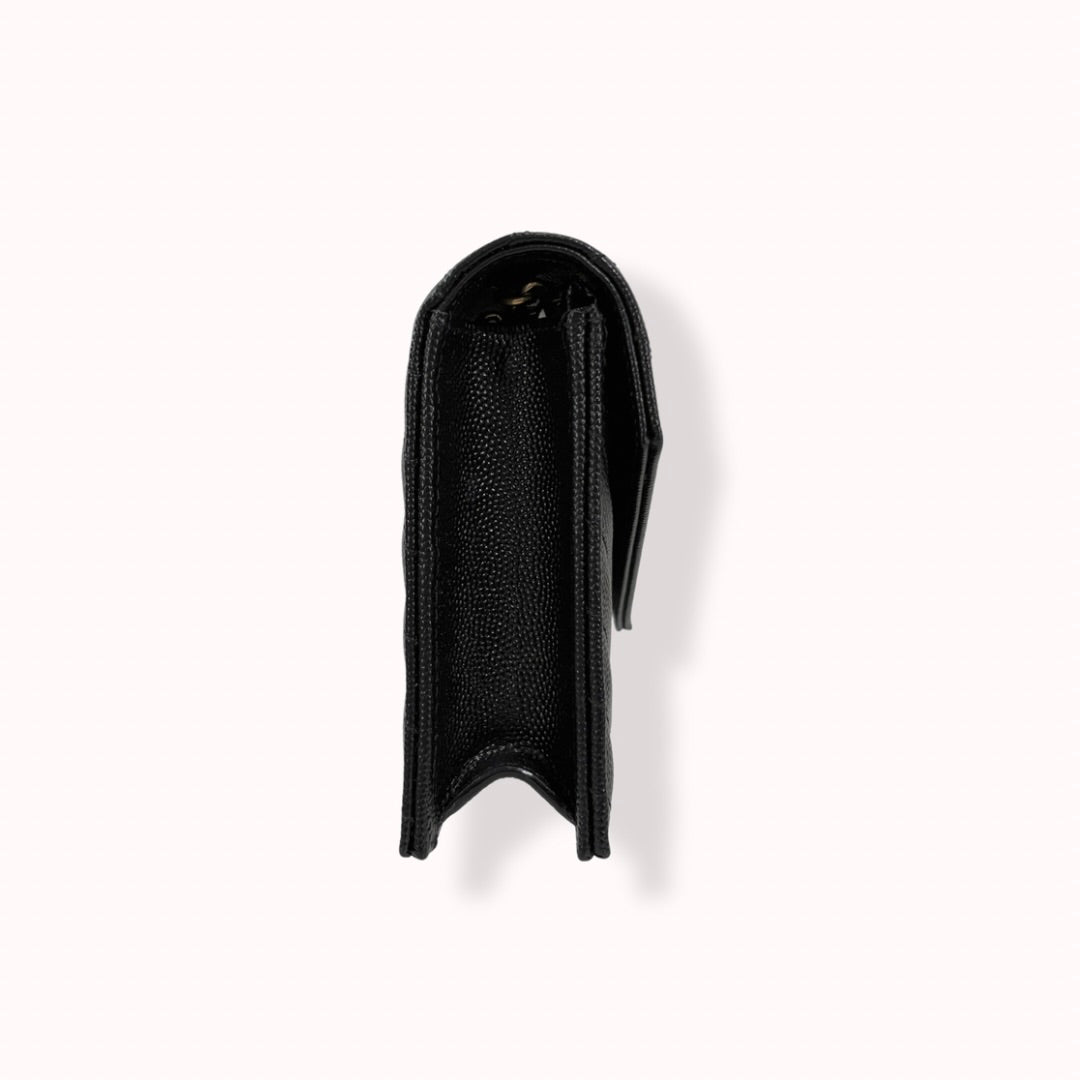 Classic Cassandre Chain Wallet Black Gold-Tone Hardware