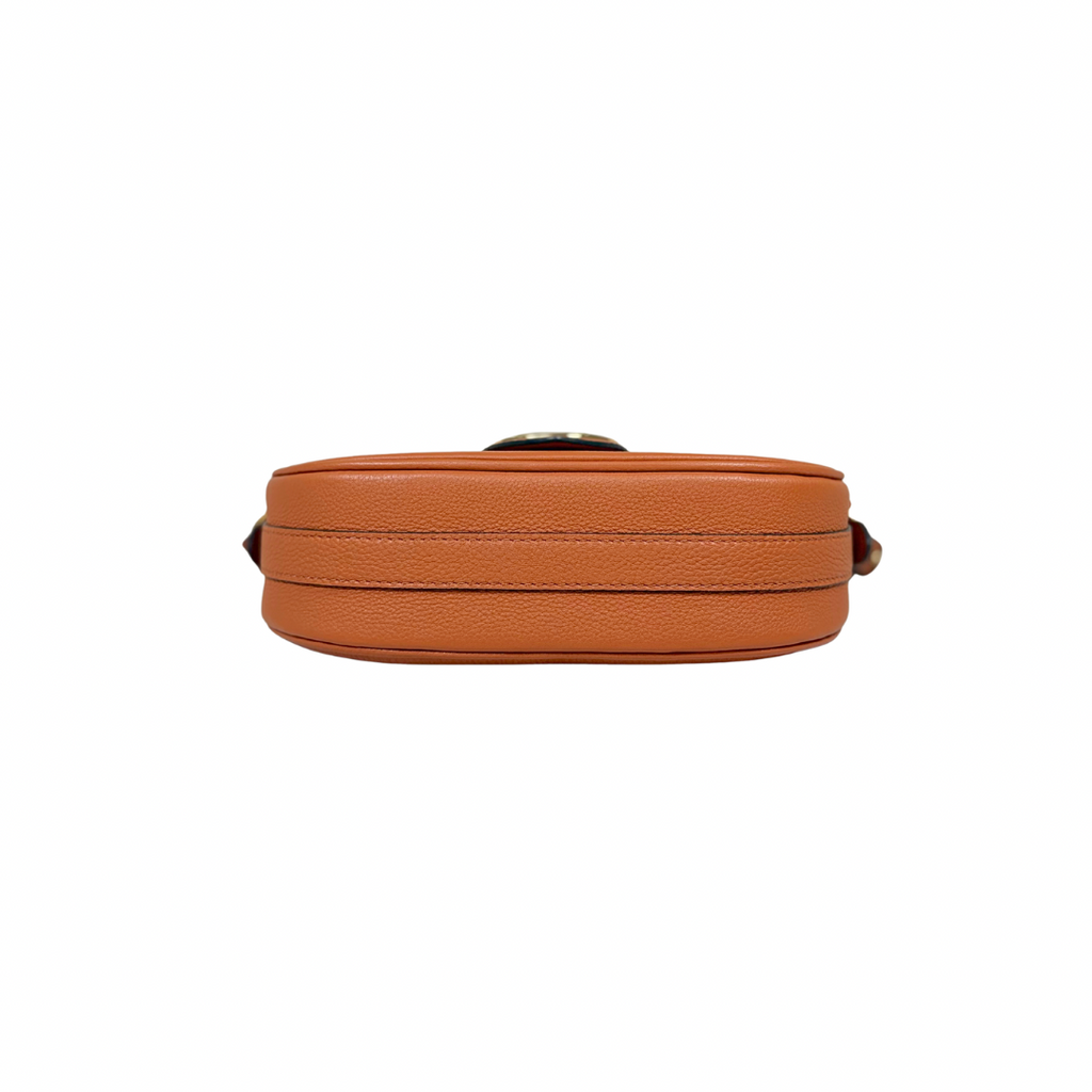 Pont 9 PM Caramel Brown Grained Leather Gold Hardware