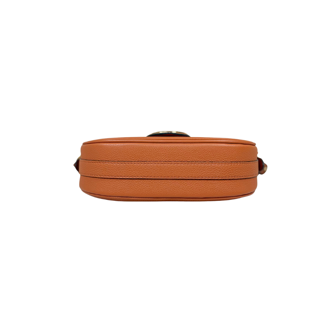Pont 9 PM Caramel Brown Grained Leather Gold Hardware