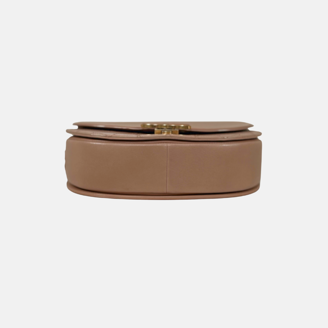 Coco Curve Flap Beige Calfskin Leather Gold-Tone Hardware Series 25