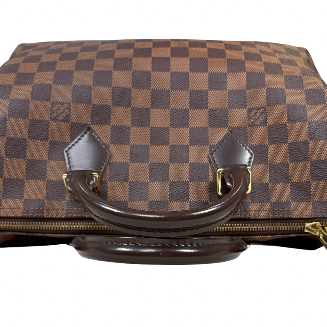 Speedy Bandoulière 30 Damier Ebene Canvas Gold Hardware