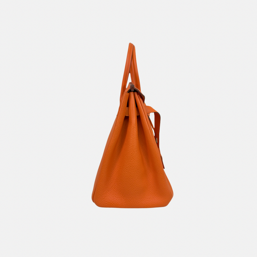 Birkin 35 Orange Togo Palladium Hardware Square N