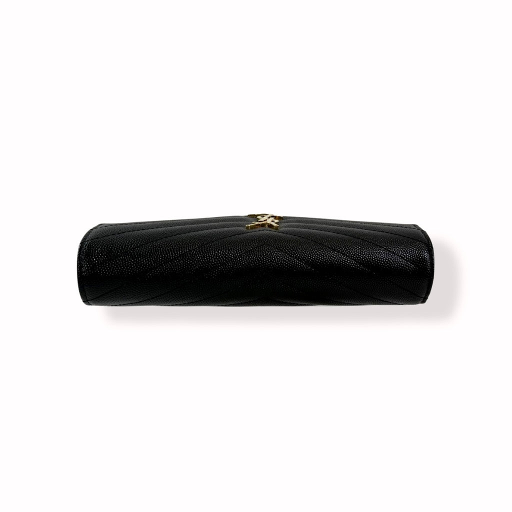 Classic Cassandre Chain Wallet Black Gold-Tone Hardware