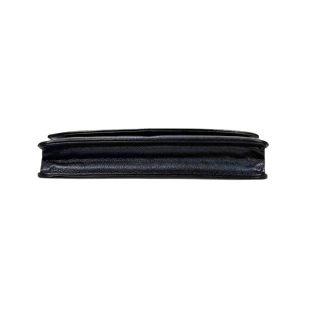 Sevruga Wallet On Chain Black Caviar Leather Silver Hardware Series 14