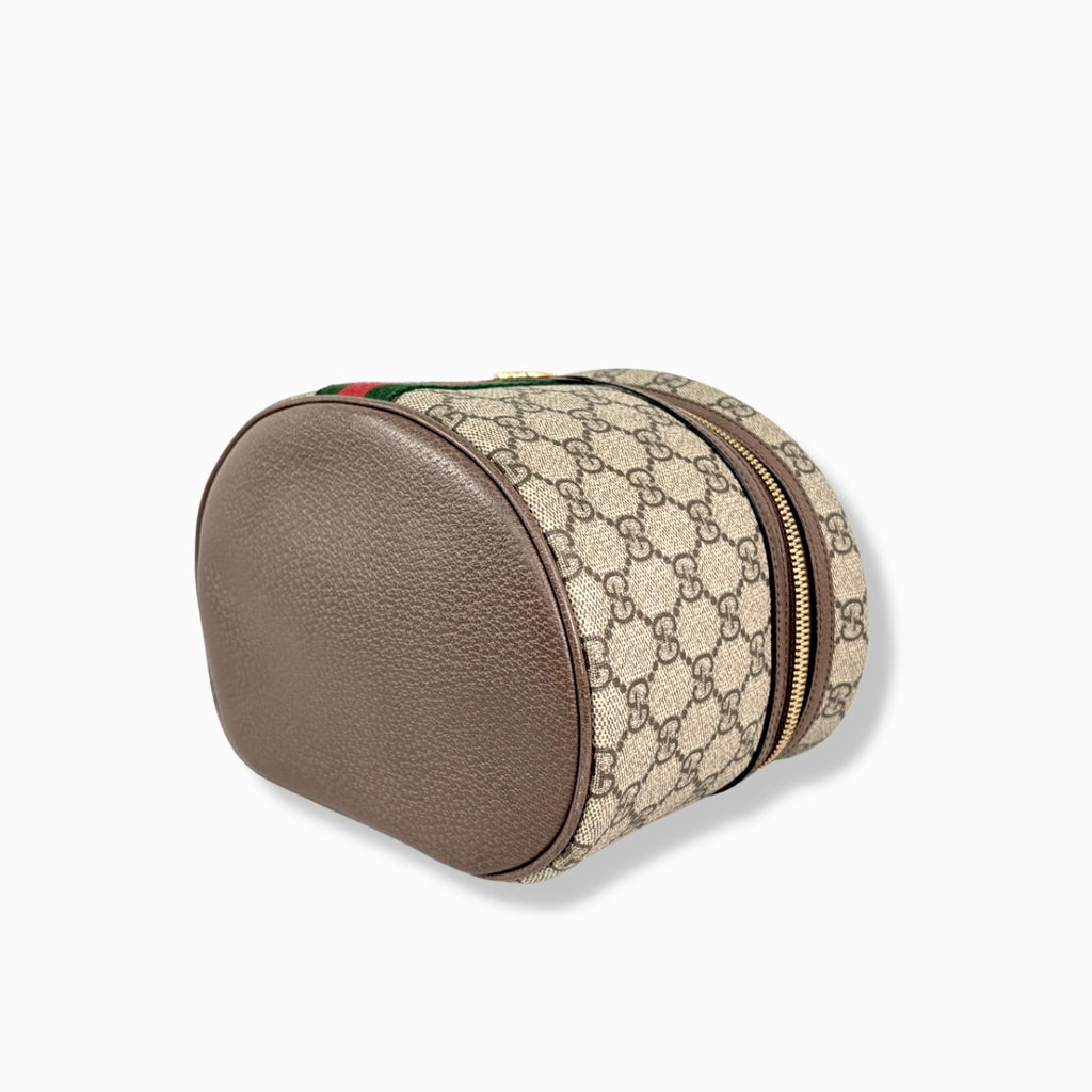 Ophidia Cosmetic Case GG Supreme Canvas Gold Hardware