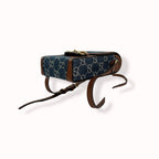 Horsebit GG Denim 1955 Mini Brown Leather Trim