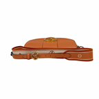 Pont 9 PM Caramel Brown Grained Leather Gold Hardware