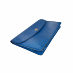 Montaigne 23 Clutch Bag Epi Leather Toledo Blue Gold Hardware