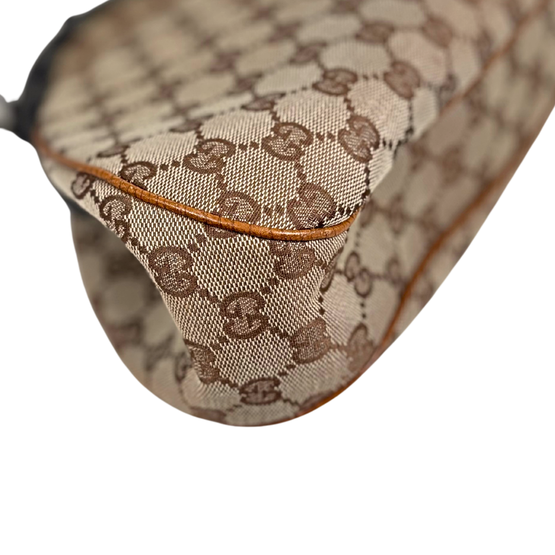 Vintage Bamboo Top Handle Bag GG Canvas
