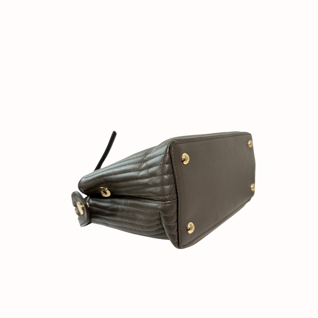 Dotcom Click Bag Gray Gold Hardware