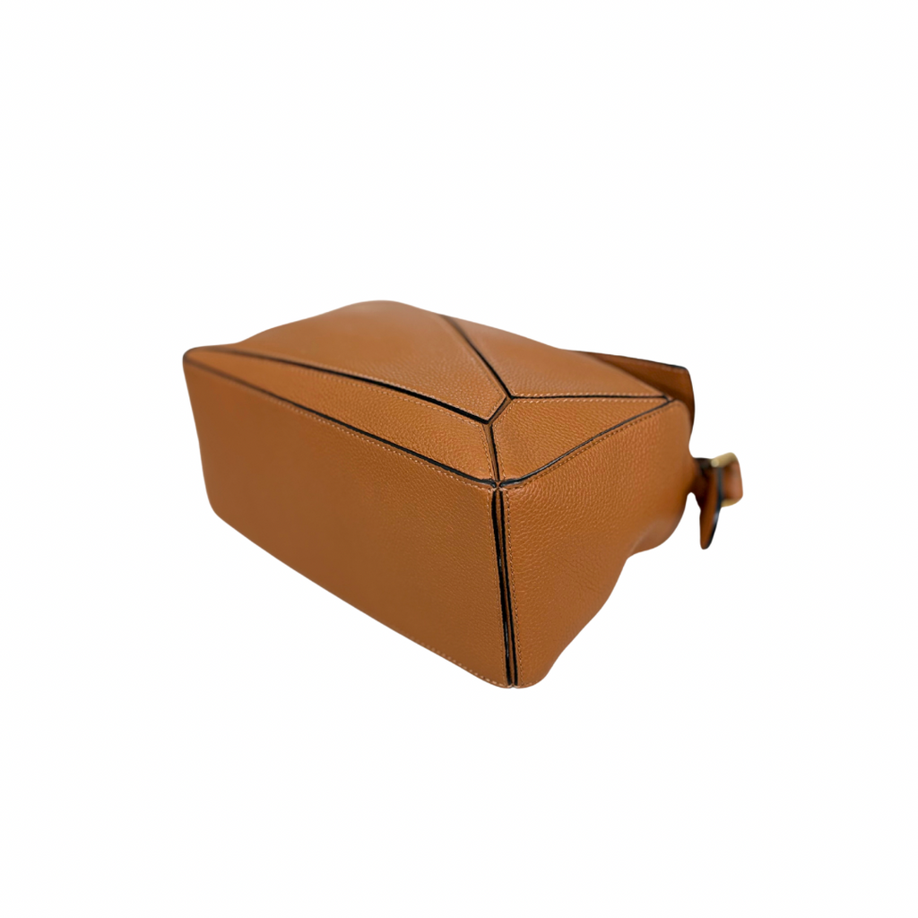 Puzzle Bag Tan Grained Calfskin Gold Hardware