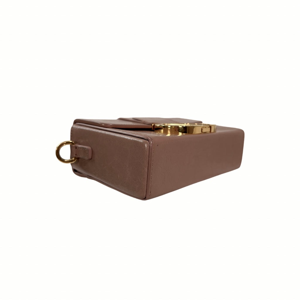 Montaigne 30 Poudre Pink Calfskin Leather Gold Hardware