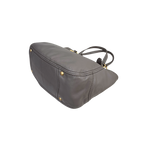 Signature Hobo Bag Vitello Daino Leather Grey Gold Hardware