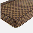 Sabana Case Bag Damier Ebene Leather Gold Hardware
