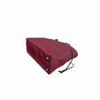 Tessuto Nylon Saffiano Tote Bag Burgundy Silver Hardware