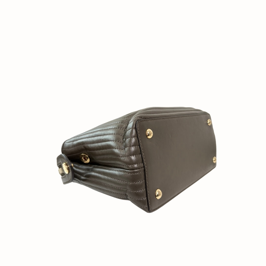 Dotcom Click Bag Gray Gold Hardware