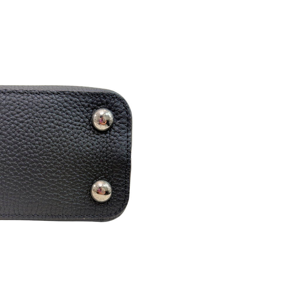 Capucines Snake Skin  Top Handle BB Taurillon Black Silver Hardware