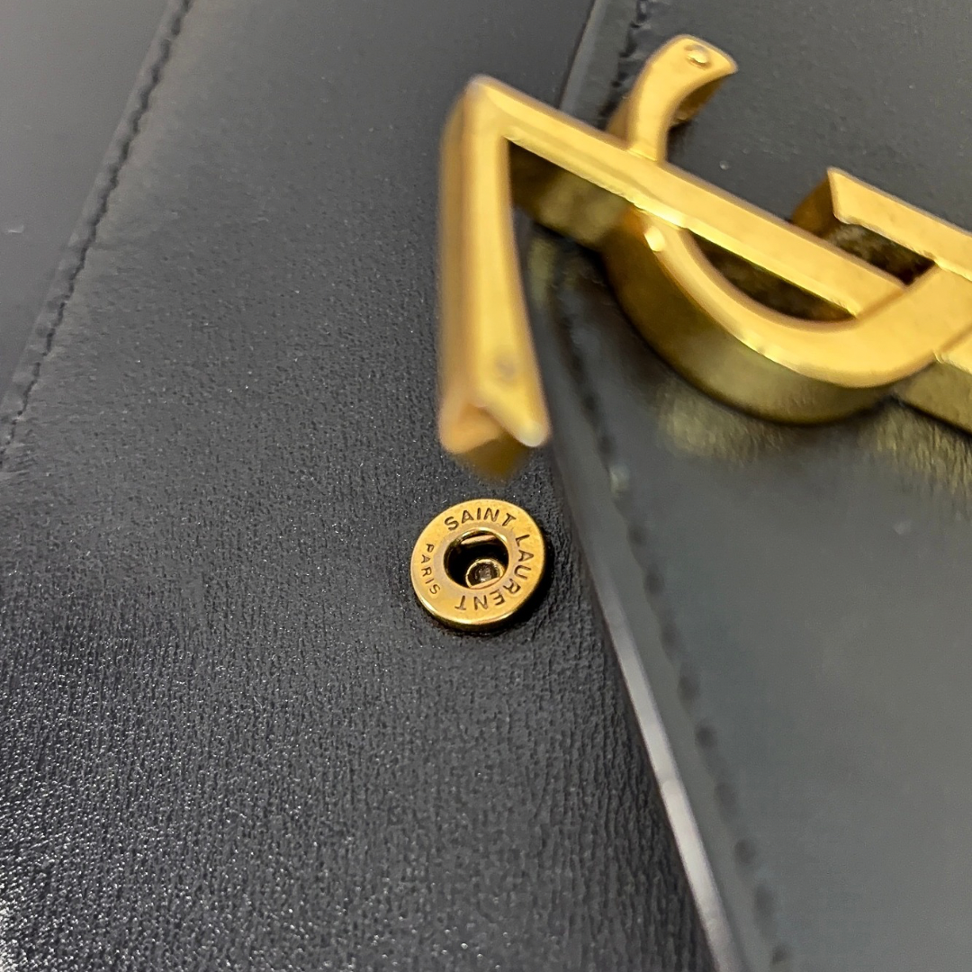 Sulpice Chain Shoulder Bag Black Gold Hardware