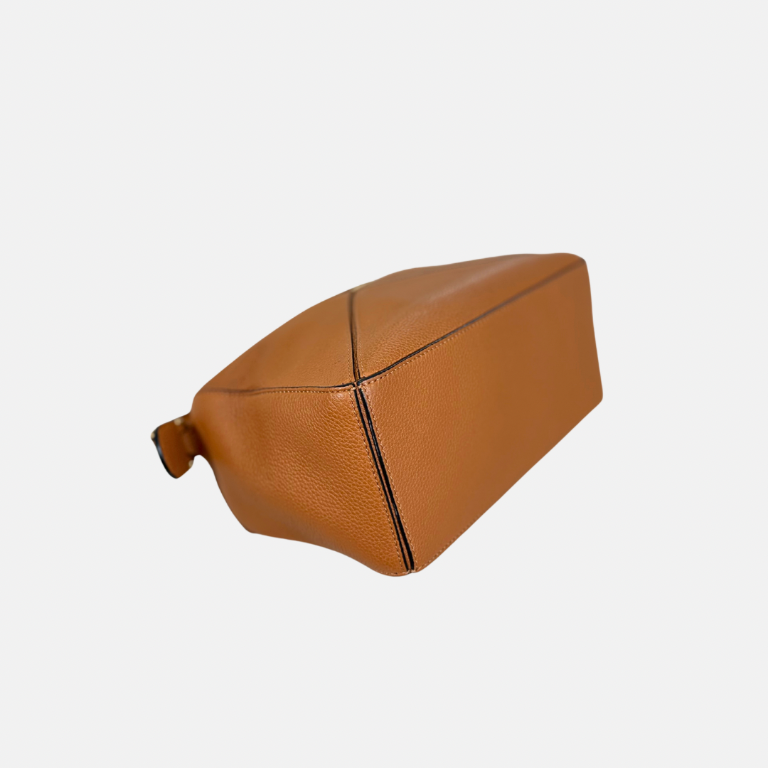Puzzle Bag Tan Grained Calfskin Gold Hardware