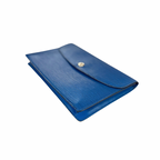 Montaigne 23 Clutch Bag Epi Leather Toledo Blue Gold Hardware