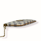 Damier Azur Pochette Milla MM White Gold Hardware