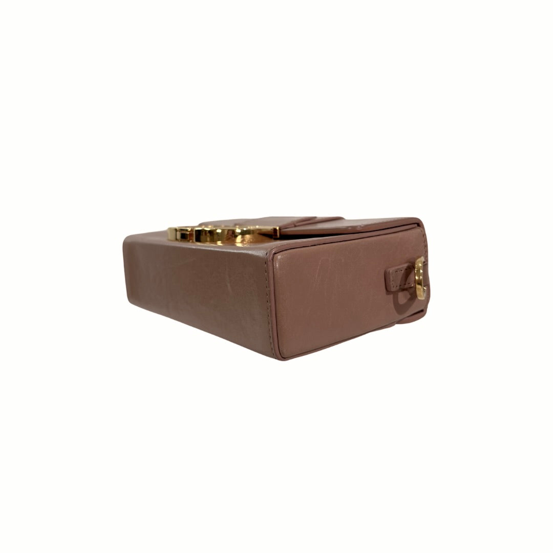 Montaigne 30 Poudre Pink Calfskin Leather Gold Hardware