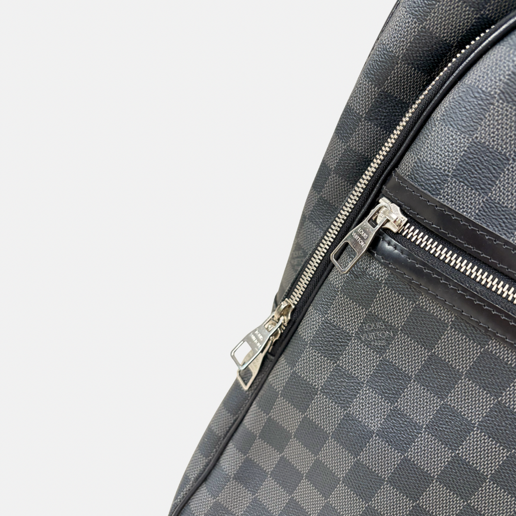 Damier Graphite Canvas Backpack Black Silver Hardware