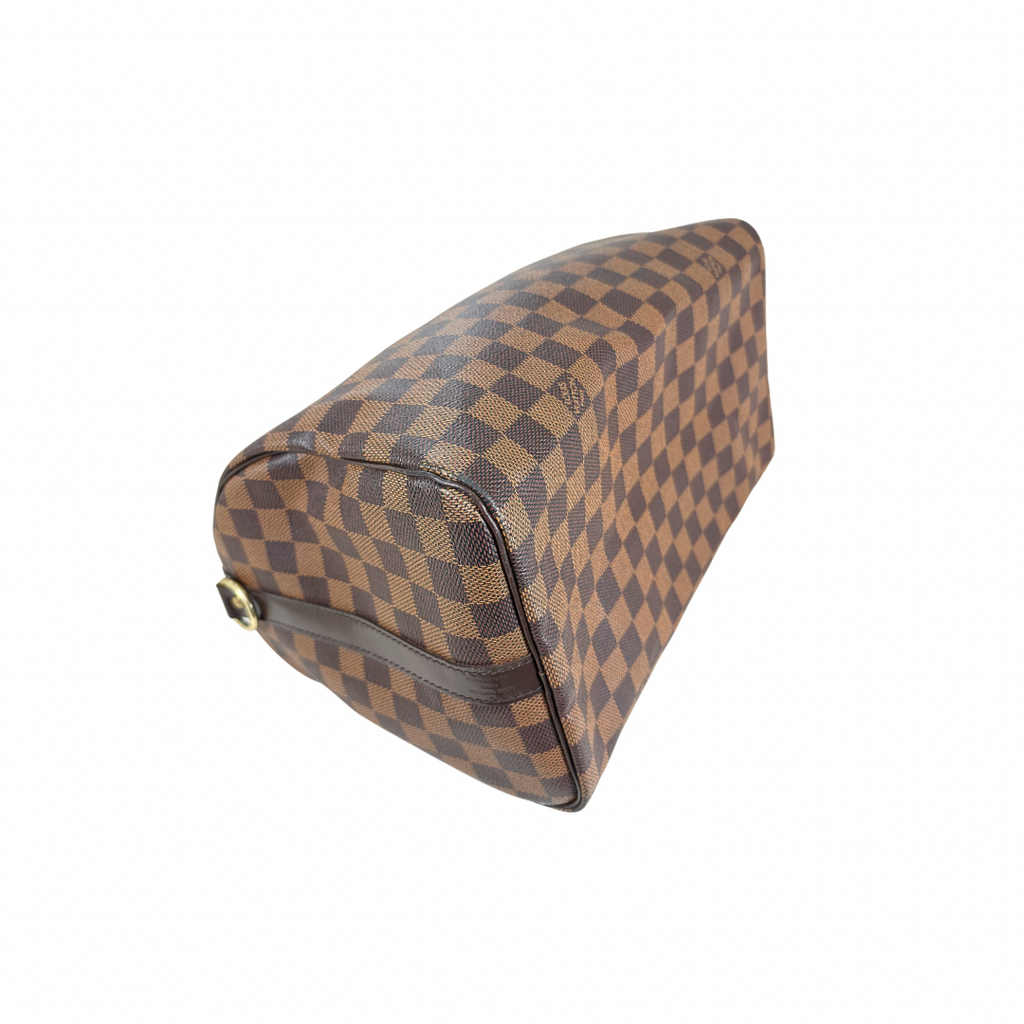 Speedy Bandoulière 30 Damier Ebene Canvas Gold Hardware
