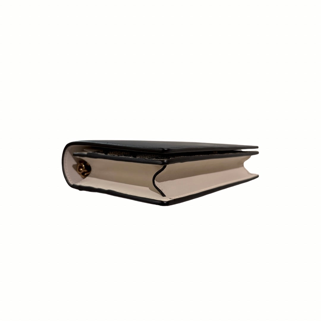 GG Supreme Canvas Bi-Color Wallet On Chain Gold Hardware