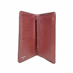 Long Wallet Black Lambskin Leather Silver Hardware