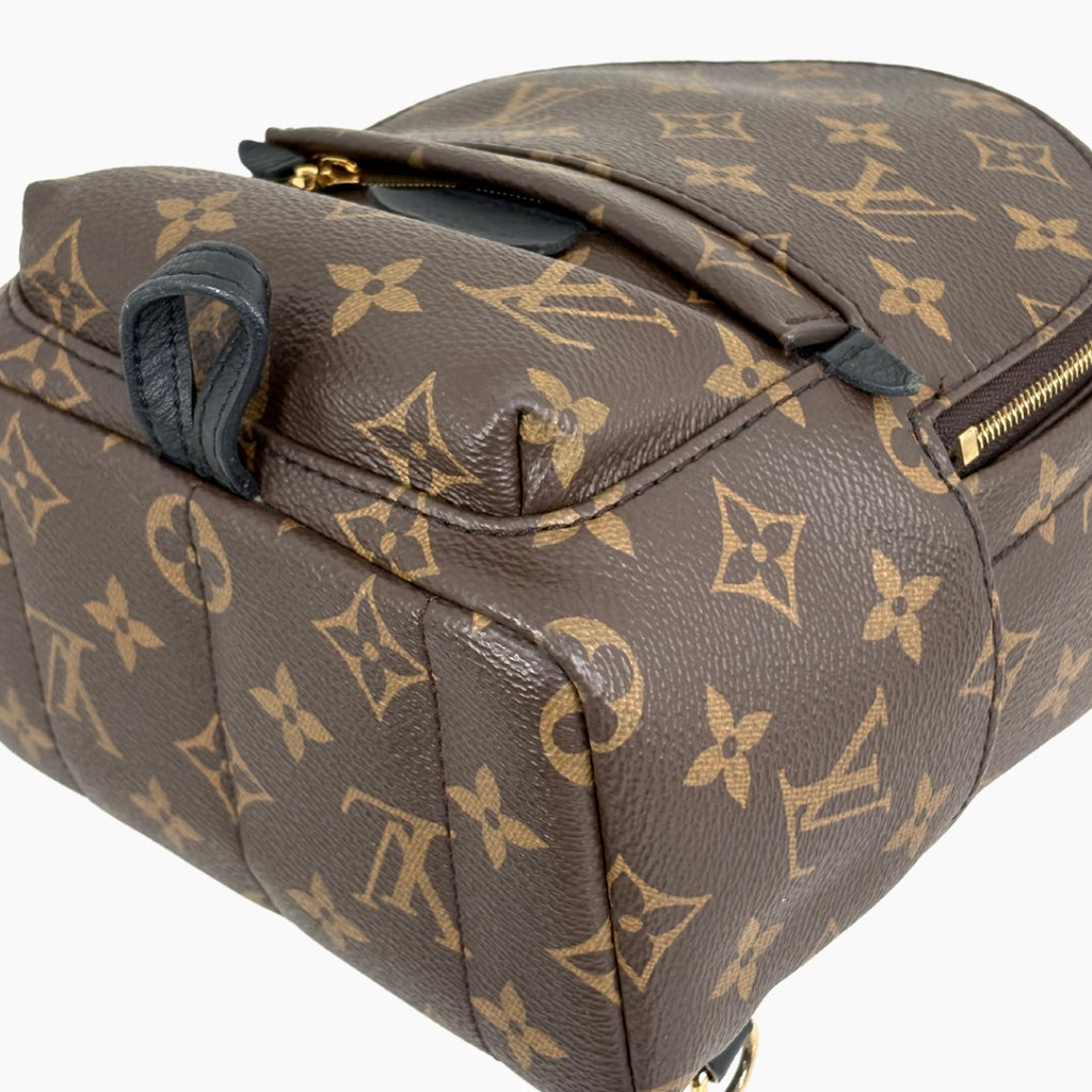 Palm Springs Monogram Canvas Mini Backpack Gold Hardware