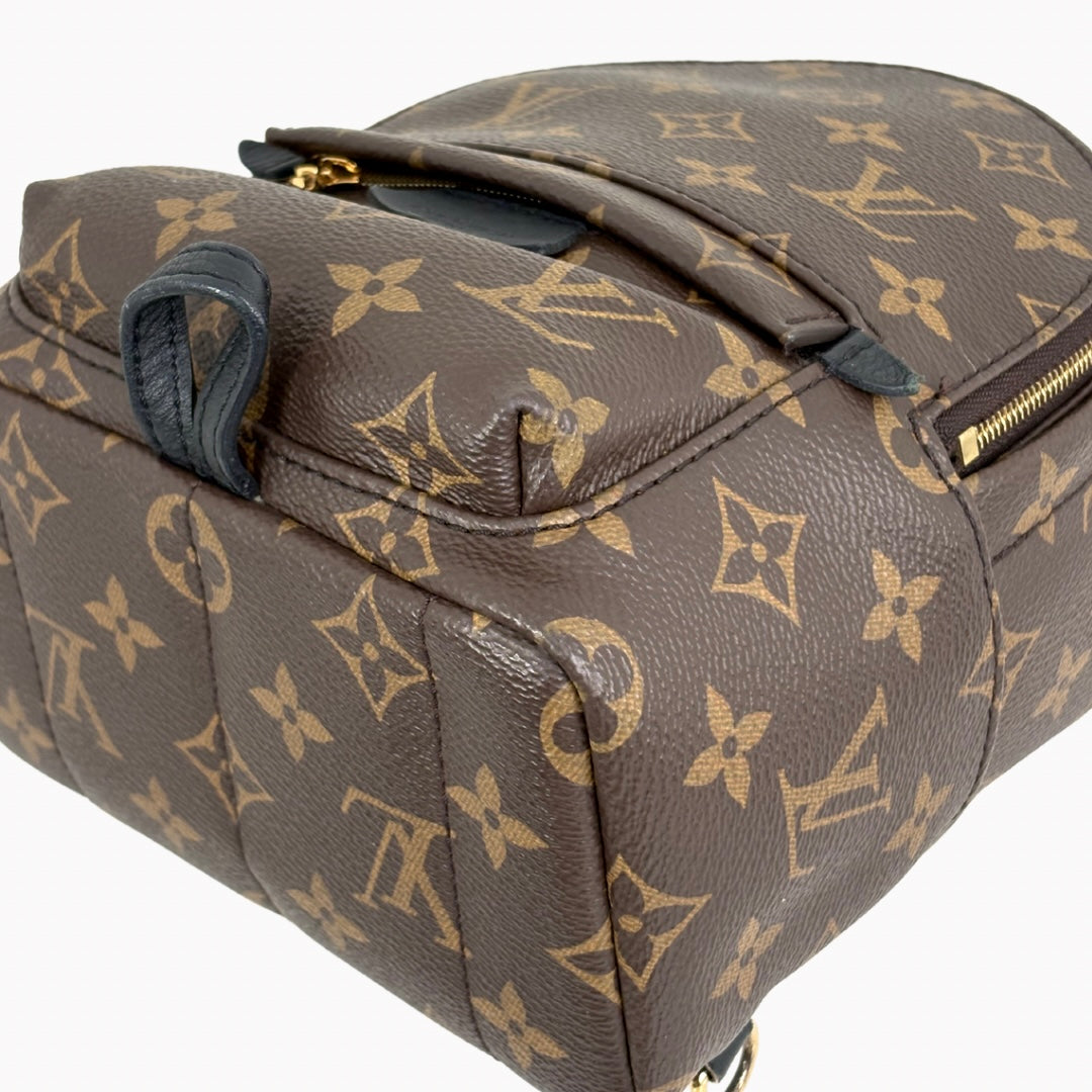 Palm Springs Monogram Canvas Mini Backpack Gold Hardware