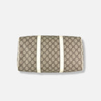 Boston GG Supreme Canvas  Beige & White Silver Hardware 30cm