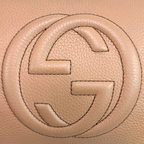 Soho Disco Rose Beige Calfskin Leather Gold Hardware