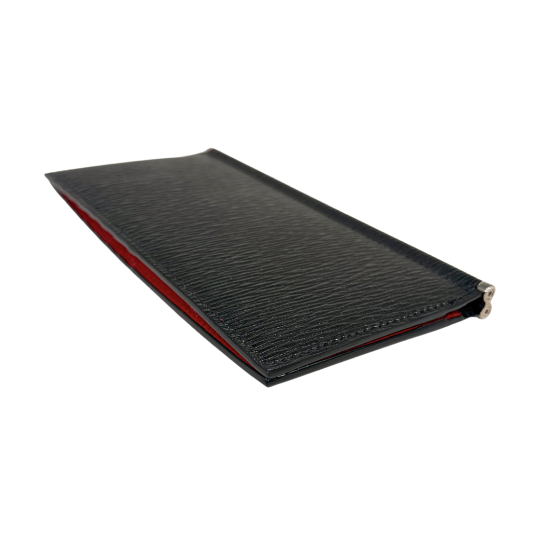 Gancini Bi-Fold Wallet Black Silver Hardware
