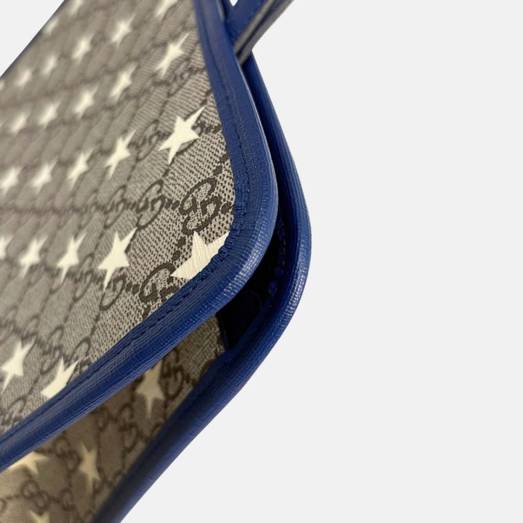 Children's Stars Tote Bag GG Supreme Canvas Beige/Blue