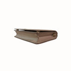 Cammeo Saffiano Leather Wallet On Chain Light Beige Gold Hardware
