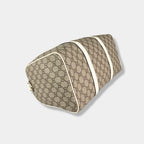 Boston GG Supreme Canvas  Beige & White Silver Hardware 30cm