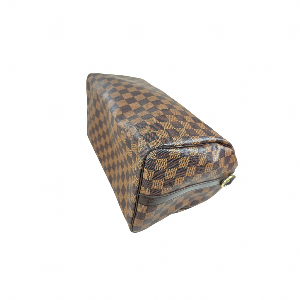 Speedy Bandoulière 30 Damier Ebene Canvas Gold Hardware