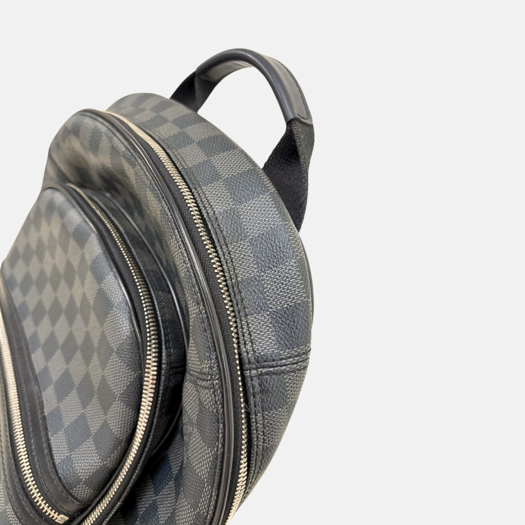 Damier Graphite Canvas Backpack Black Silver Hardware