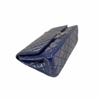 Reissue Bag Navy Blue Calfskin Leather Silver-tone Hardware