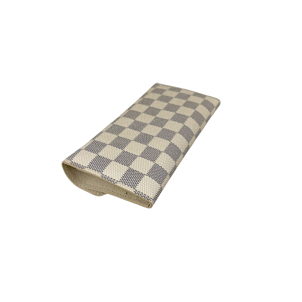 Josephine Wallet Damier Azur Canvas Gold Hardware