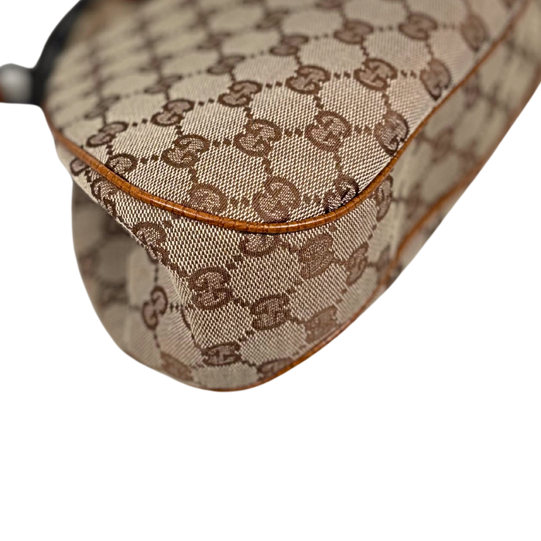 Vintage Bamboo Top Handle Bag GG Canvas