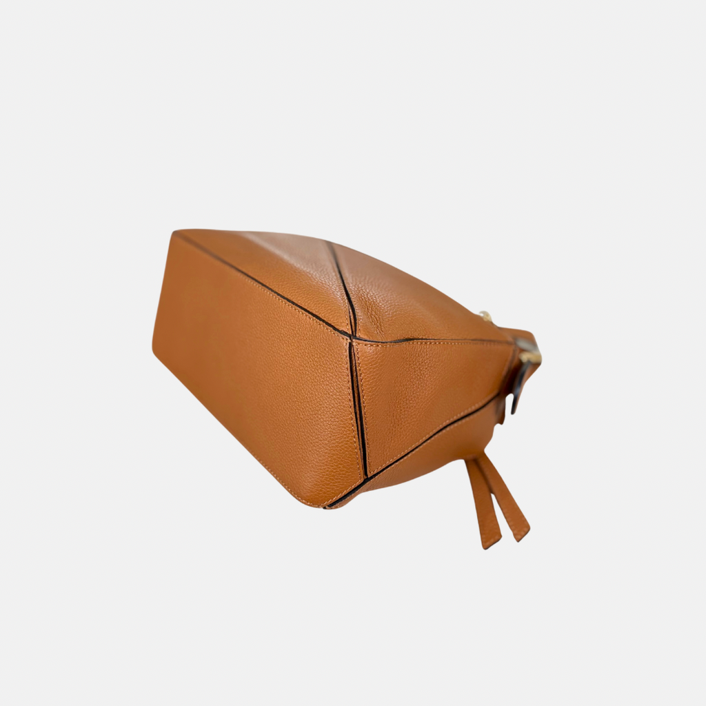 Puzzle Bag Tan Grained Calfskin Gold Hardware