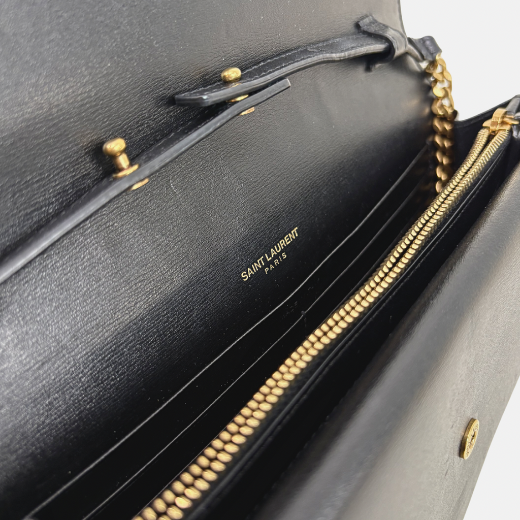 Sulpice Chain Shoulder Bag Black Gold Hardware